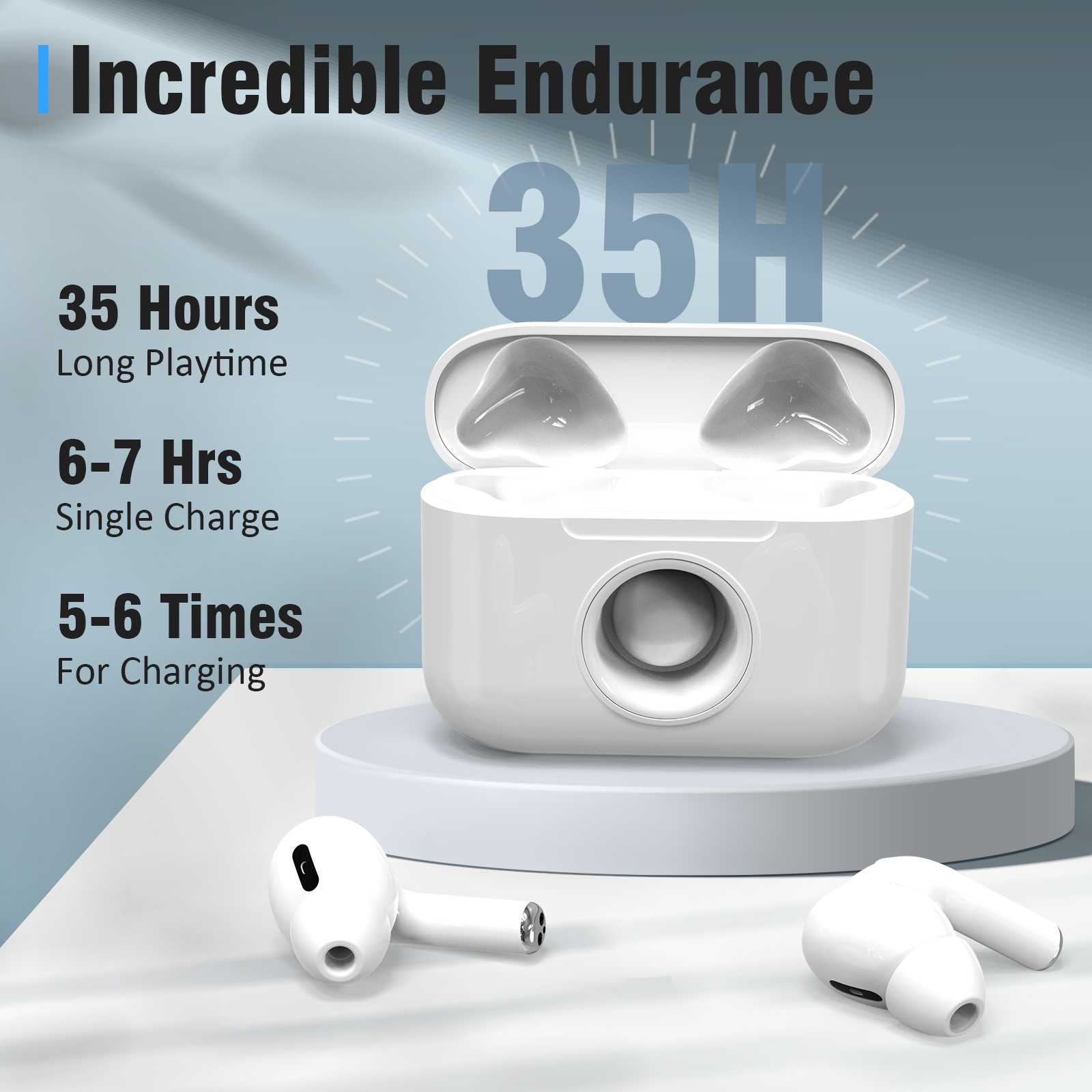 TWS Wireless Earbuds,Bluetooth Earburds Stereo, A3 Wireless Earphones with Mic Mini In-Ear Earbuds Earphones Earpiece